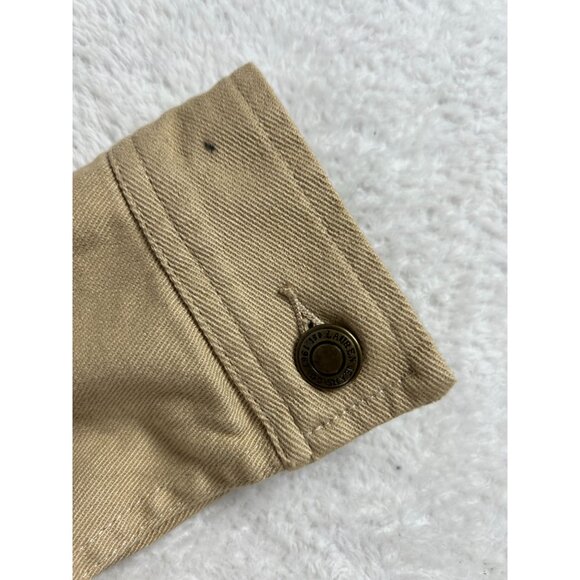 Lauren Jeans Co. Ralph Lauren Womens Tan Denim Crop Jacket Small Pockets Casual - Picture 10 of 11